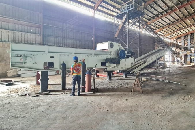 Trommelhacker für Kokosnussschalen-Recyclingprojekt auf den Philippinen